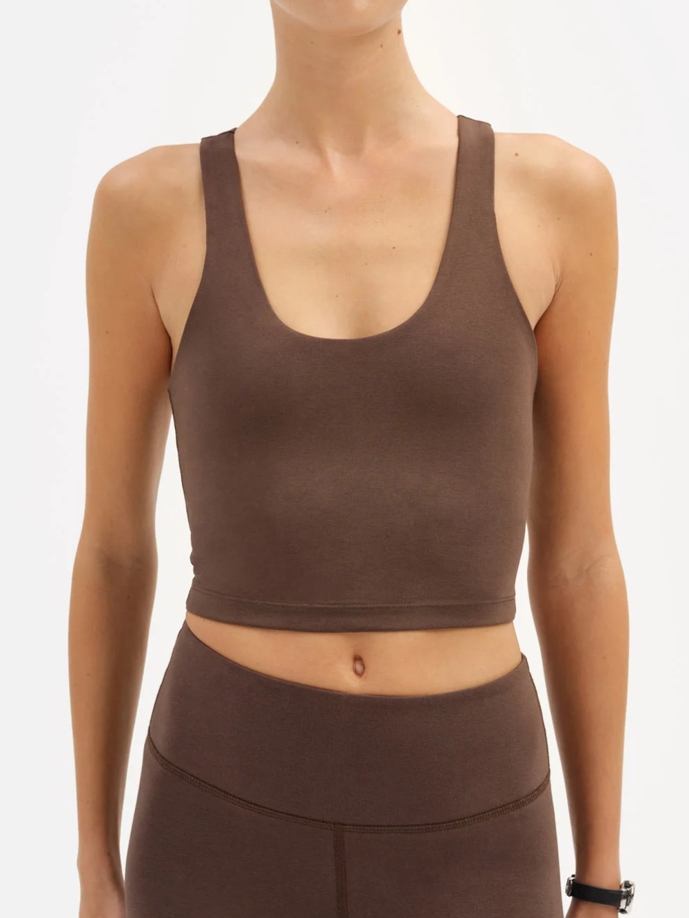 Mate the label organic stretch racer tank mocha